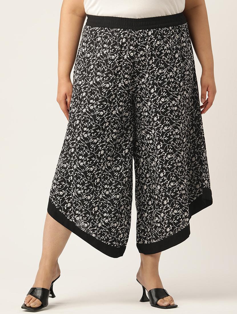 women high rise printed culottes trouser - 21497160 -  Zoom Image - 0