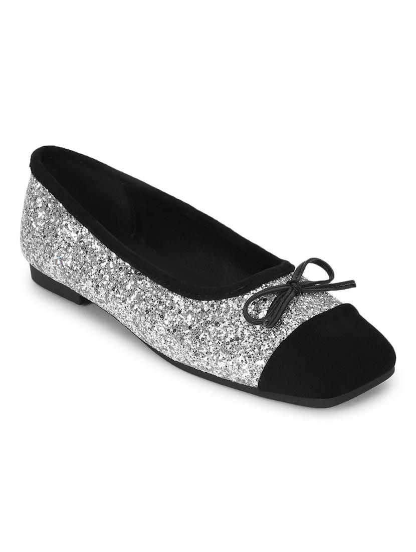 women silver slip on ballerina - 21497204 - Zoom Image - 0