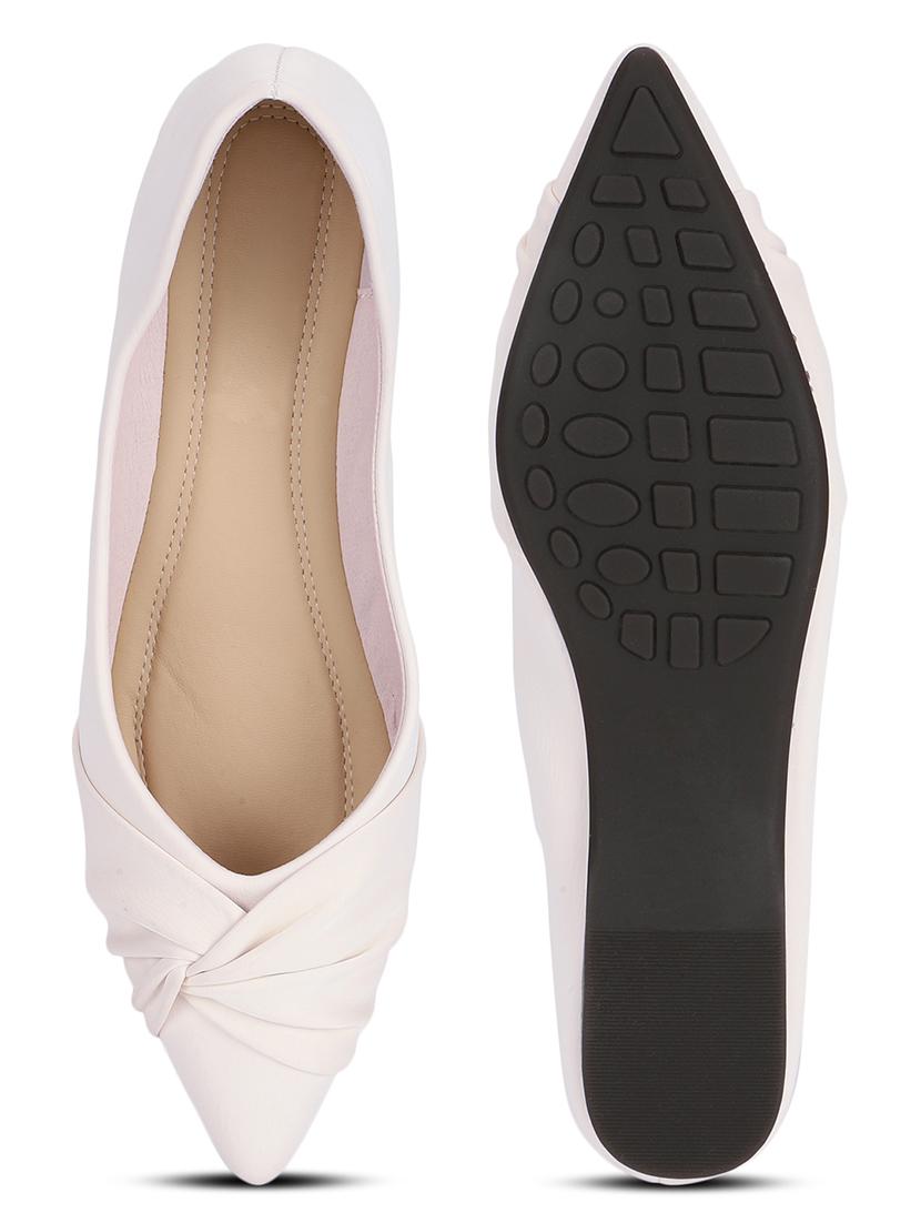 women cream slip on ballerina - 21497207 - Standard Image - 3
