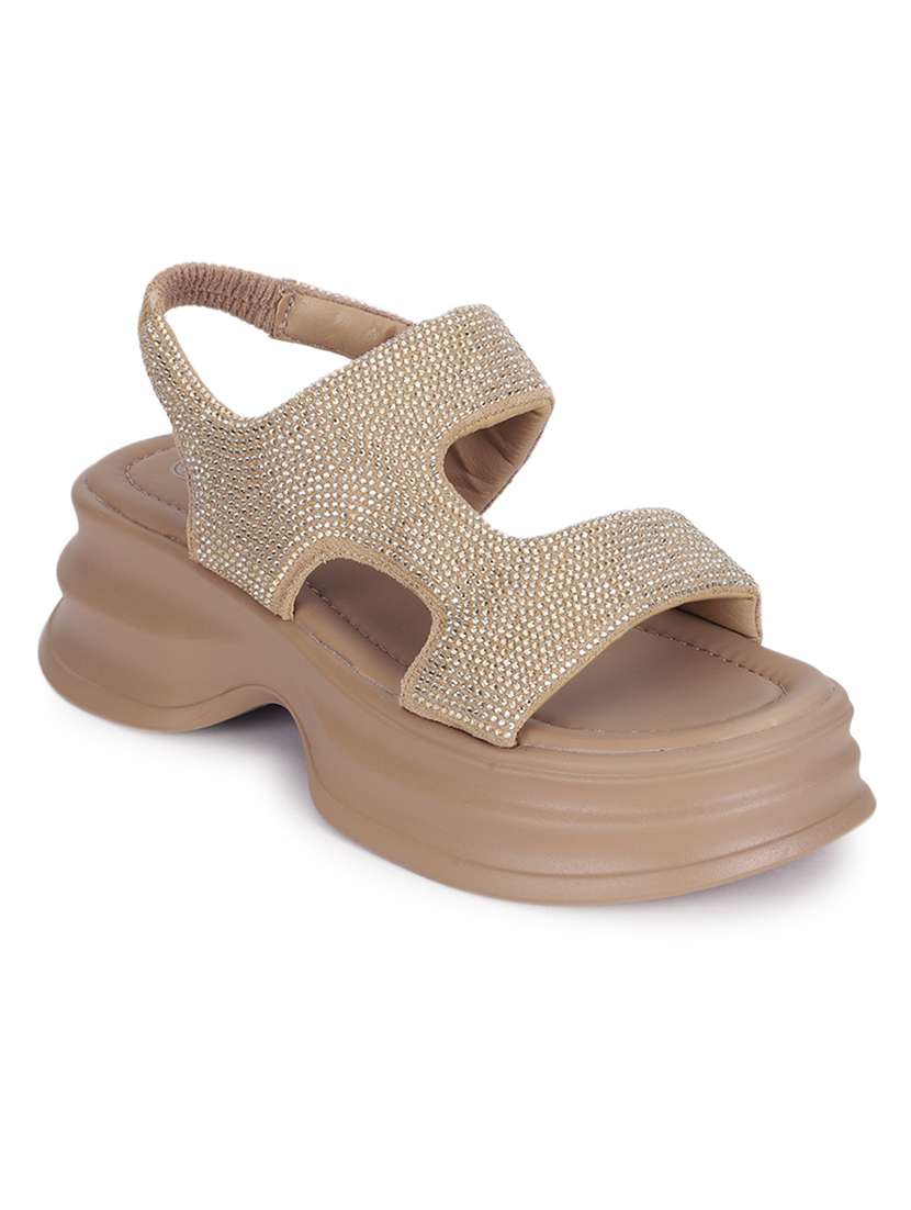 women nude back strap sandal - 21497209 -  Zoom Image - 0