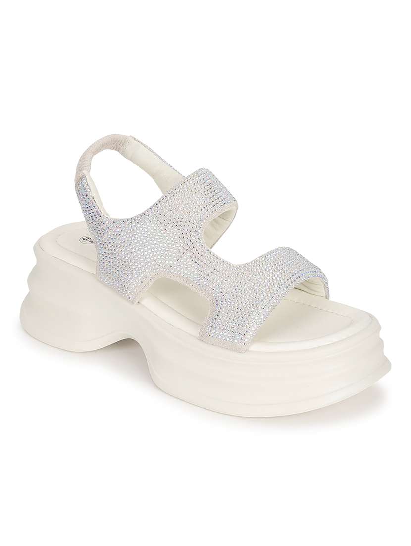 women white back strap sandal