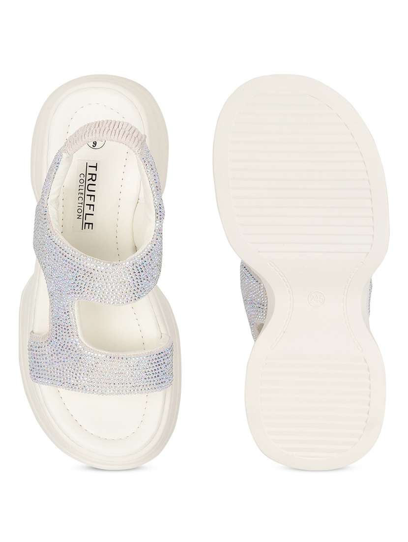 women white back strap sandal - 21497210 -  Standard Image - 3