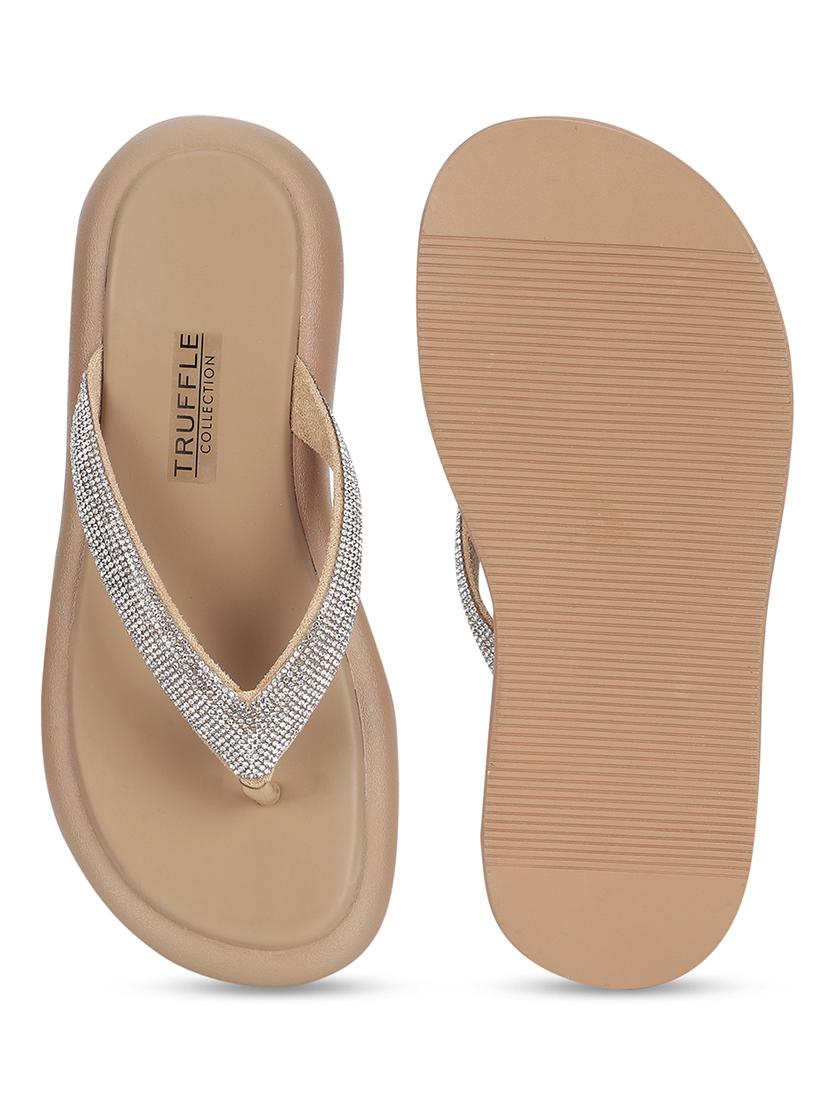 women nude embellished slippers - 21497215 - Standard Image - 3