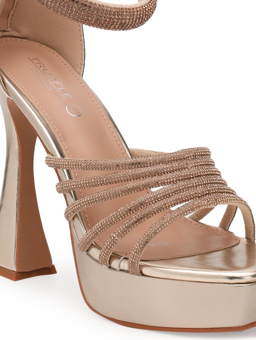women gold closed back sandal - 21497241 - Standard Image - 5