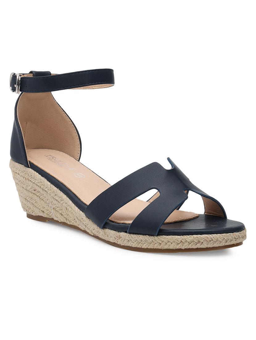 women navy blue ankle strap sandal - 21497244 - Zoom Image - 0