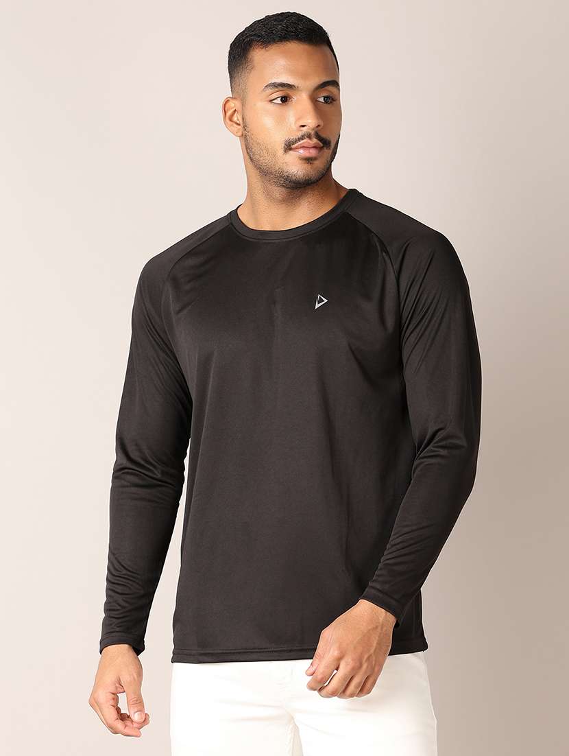 men solid long sleeve t-shirt
