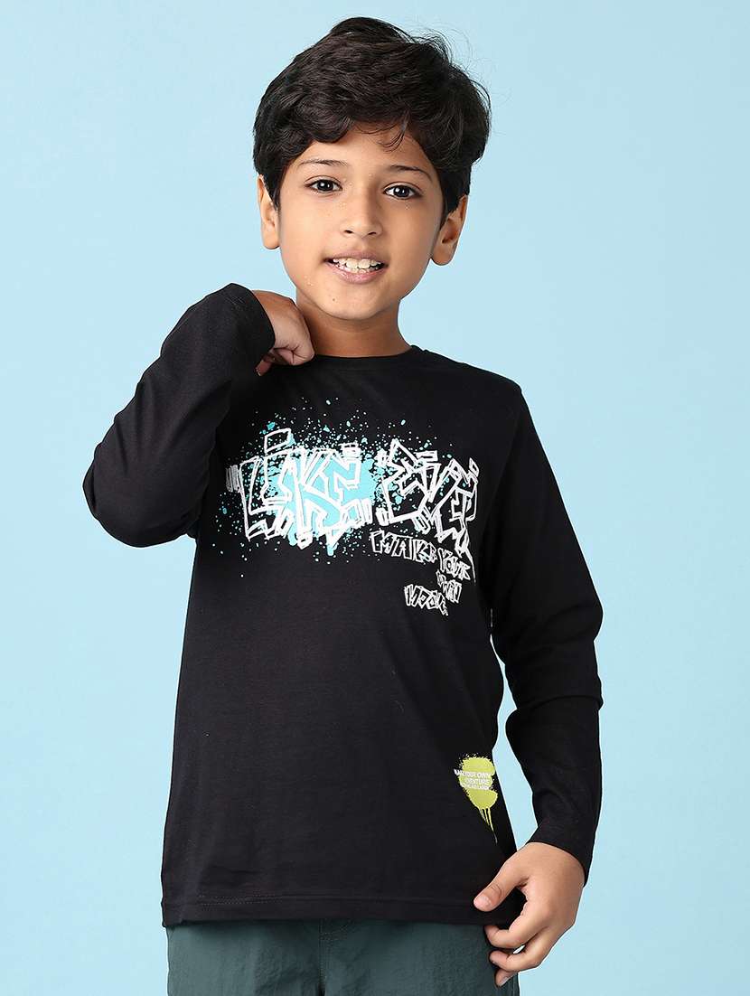 boys front & back print long sleeve t-shirt