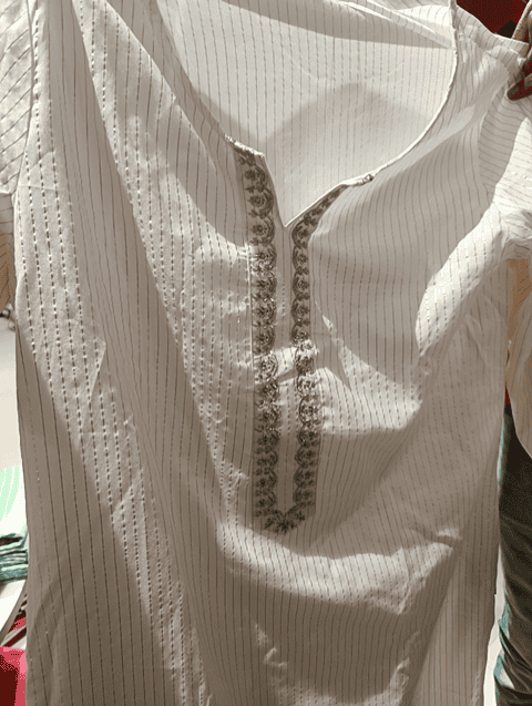 off white rayon kurta - 21497509 -  Standard Image - 0