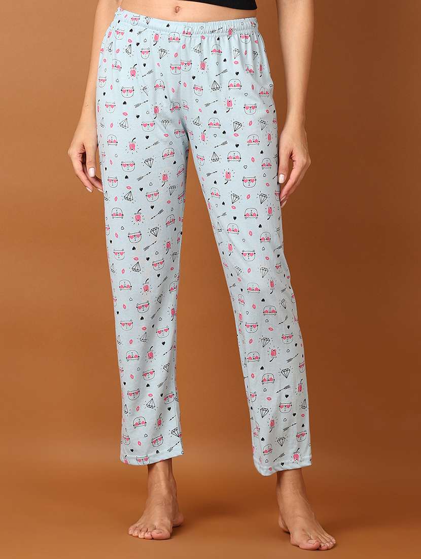 women light blue printed pajamas