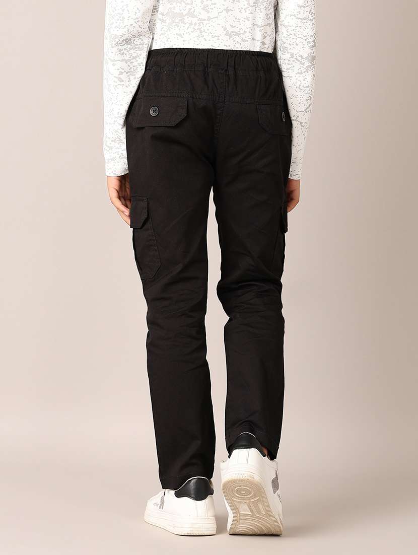 boys solid relaxed fit cargo - 21497556 -  Standard Image - 3