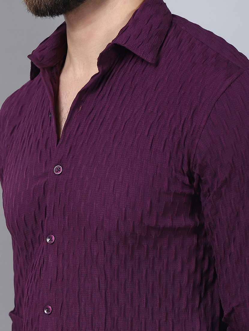 men self design long sleeve casual shirt - 21497927 -  Standard Image - 5