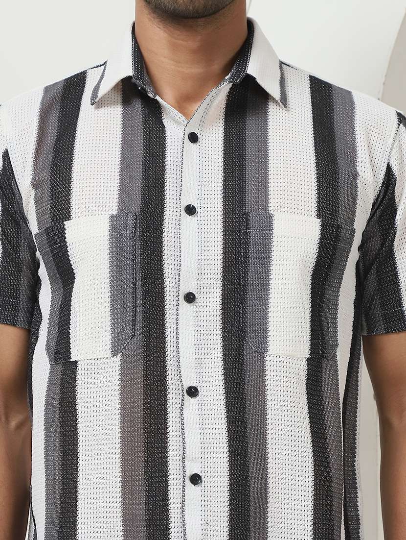 men striped short sleeve casual shirt - 21497929 -  Standard Image - 5