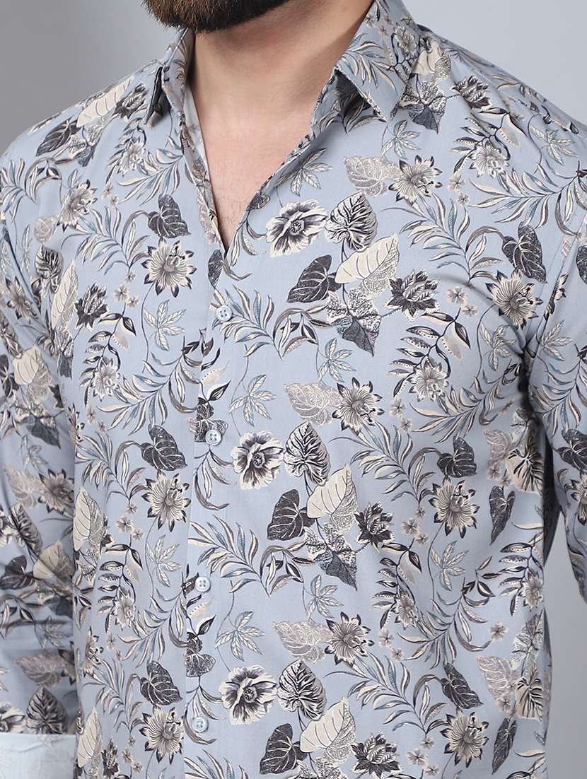 men printed long sleeve casual shirt - 21497934 -  Standard Image - 5