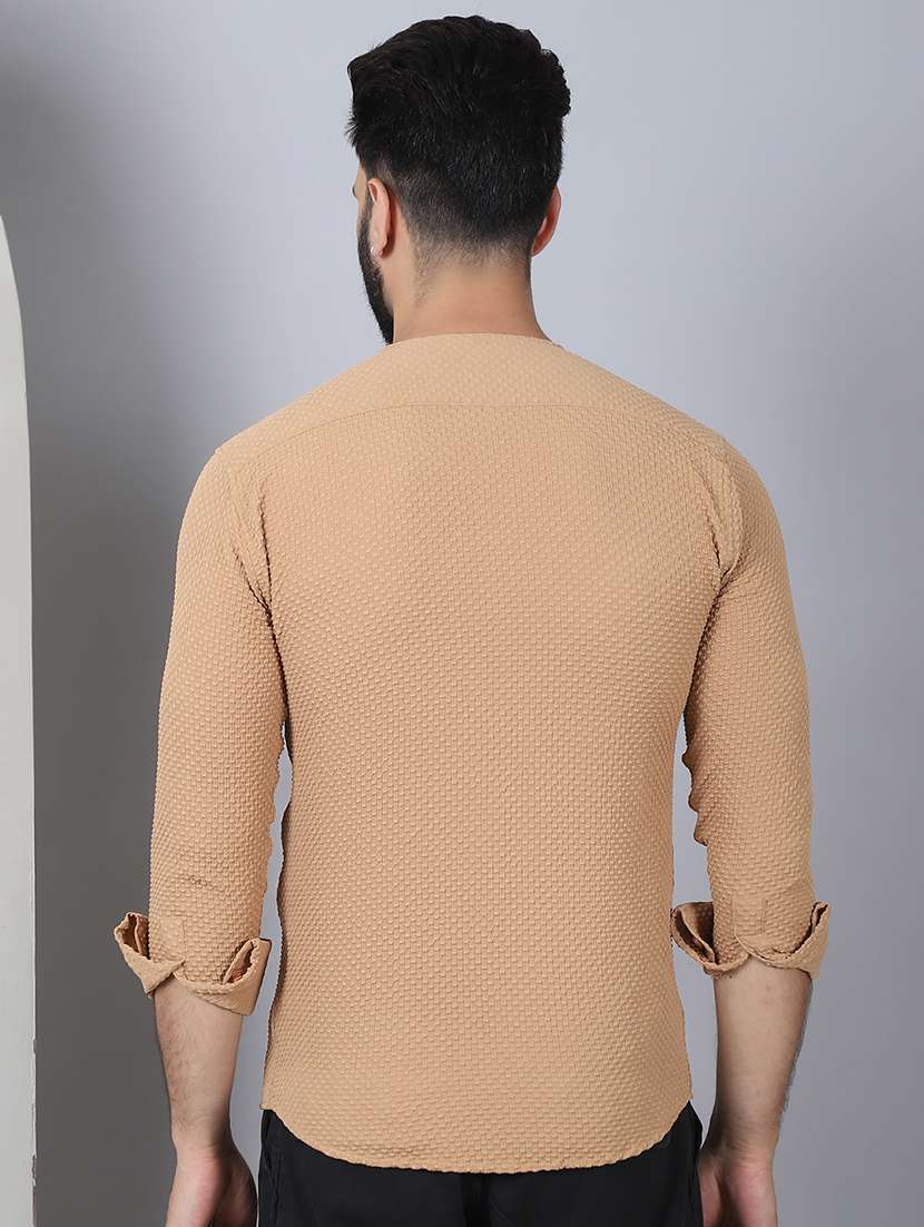 men self design long sleeve casual shirt - 21497941 - Standard Image - 3