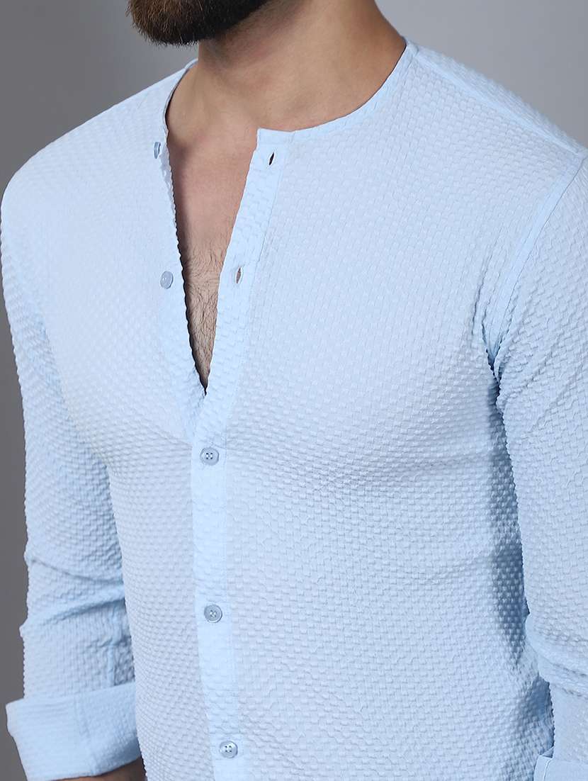 men self design long sleeve casual shirt - 21497942 -  Standard Image - 5