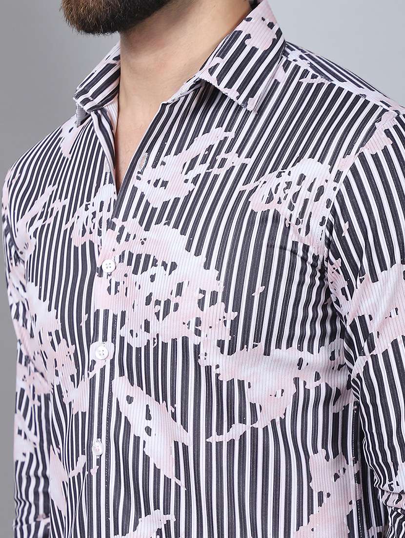 men printed long sleeve casual shirt - 21497948 - Standard Image - 5