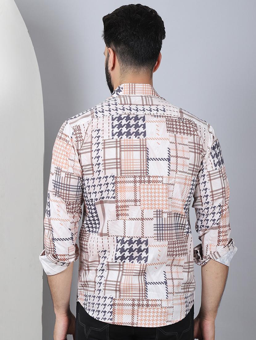 men printed long sleeve casual shirt - 21497952 - Standard Image - 3