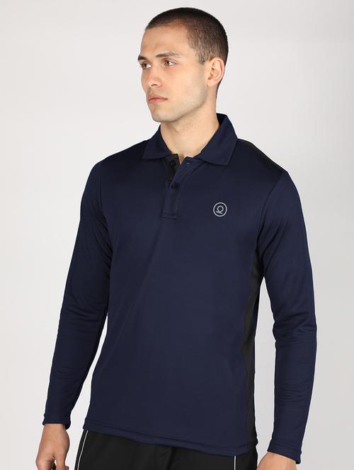 men polo neck solid t-shirt - 21498306 - Standard Image - 0
