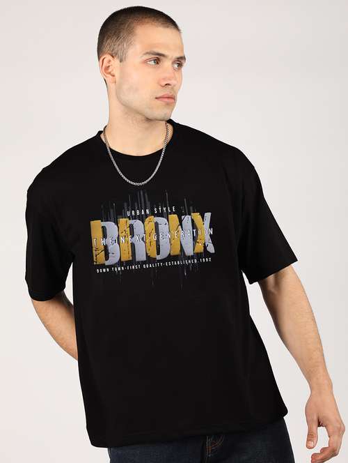 men short sleeve printed oversized t-shirt - 21498379 - Standard Image - 0