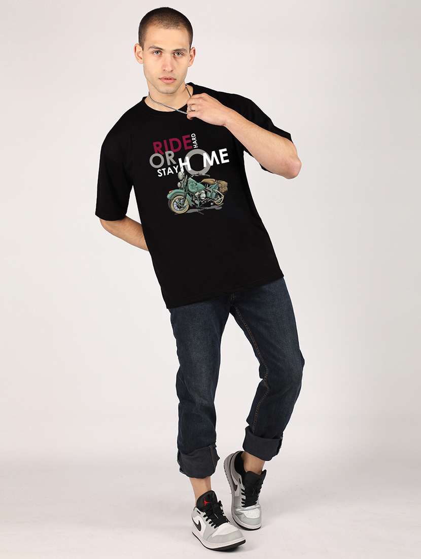 men short sleeve printed oversized t-shirt - 21498394 - Standard Image - 3