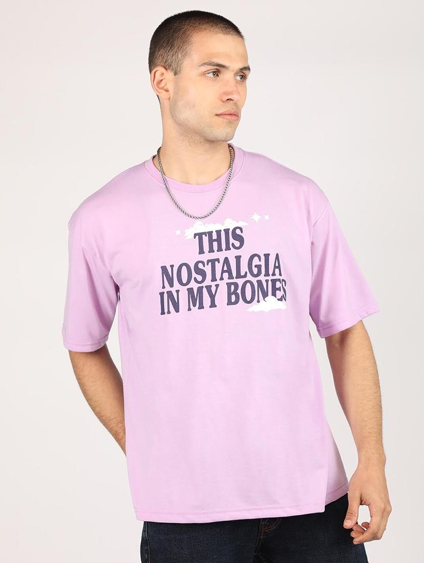 men short sleeve printed oversized t-shirt
