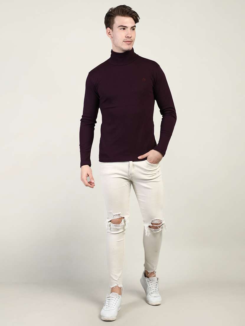 men long sleeved plain t-shirt - 21498445 - Standard Image - 3
