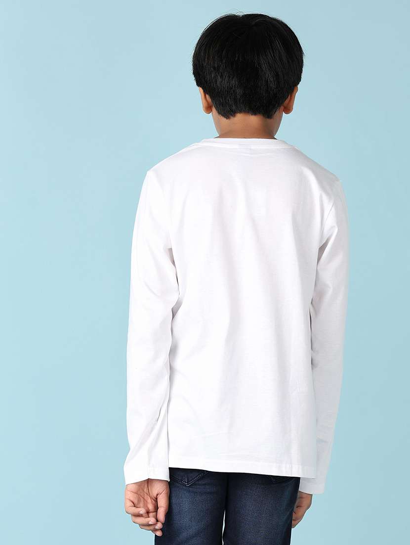 boys round neck typographic t-shirt - 21498573 - Standard Image - 3