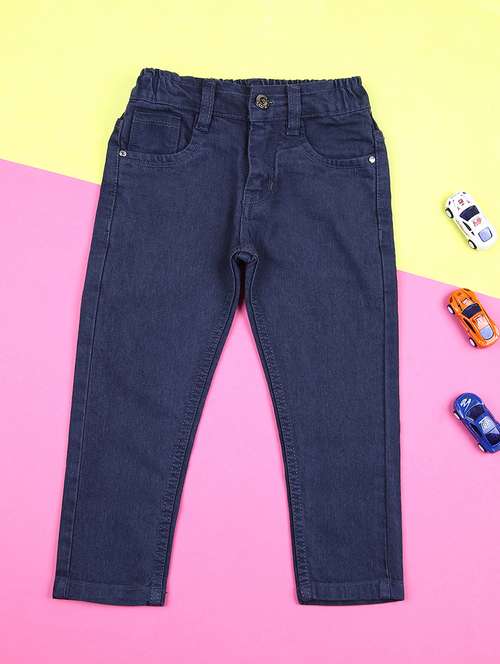 boys mid rise plain jeans - 21498686 - Standard Image - 0