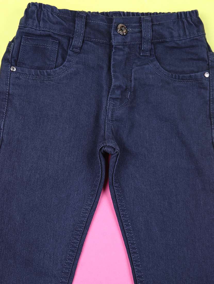 boys mid rise plain jeans - 21498686 - Standard Image - 3