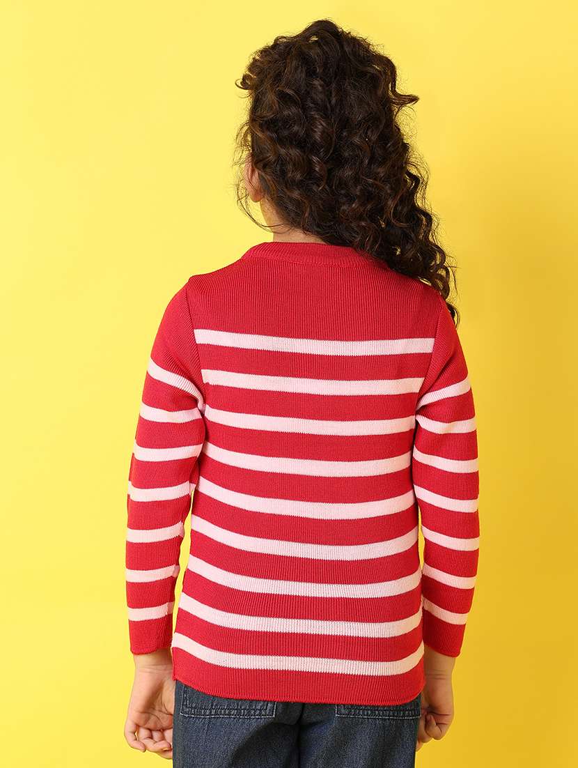 girls round neck striped pullover - 21498741 -  Standard Image - 3
