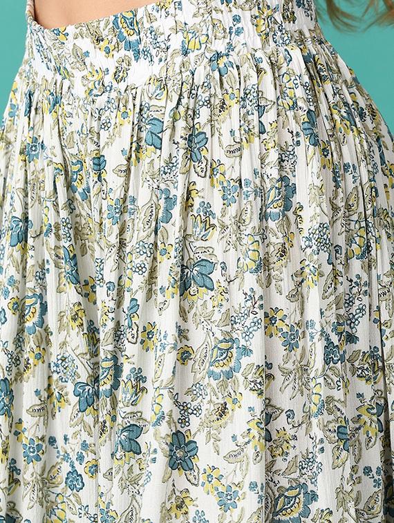women white floral print skirt - 21498748 - Standard Image - 5