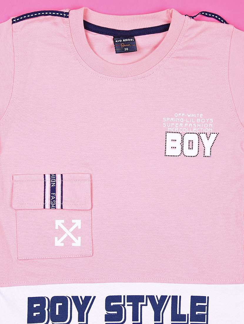 boys printed t-shirt & dungaree  - 21498753 -  Standard Image - 3
