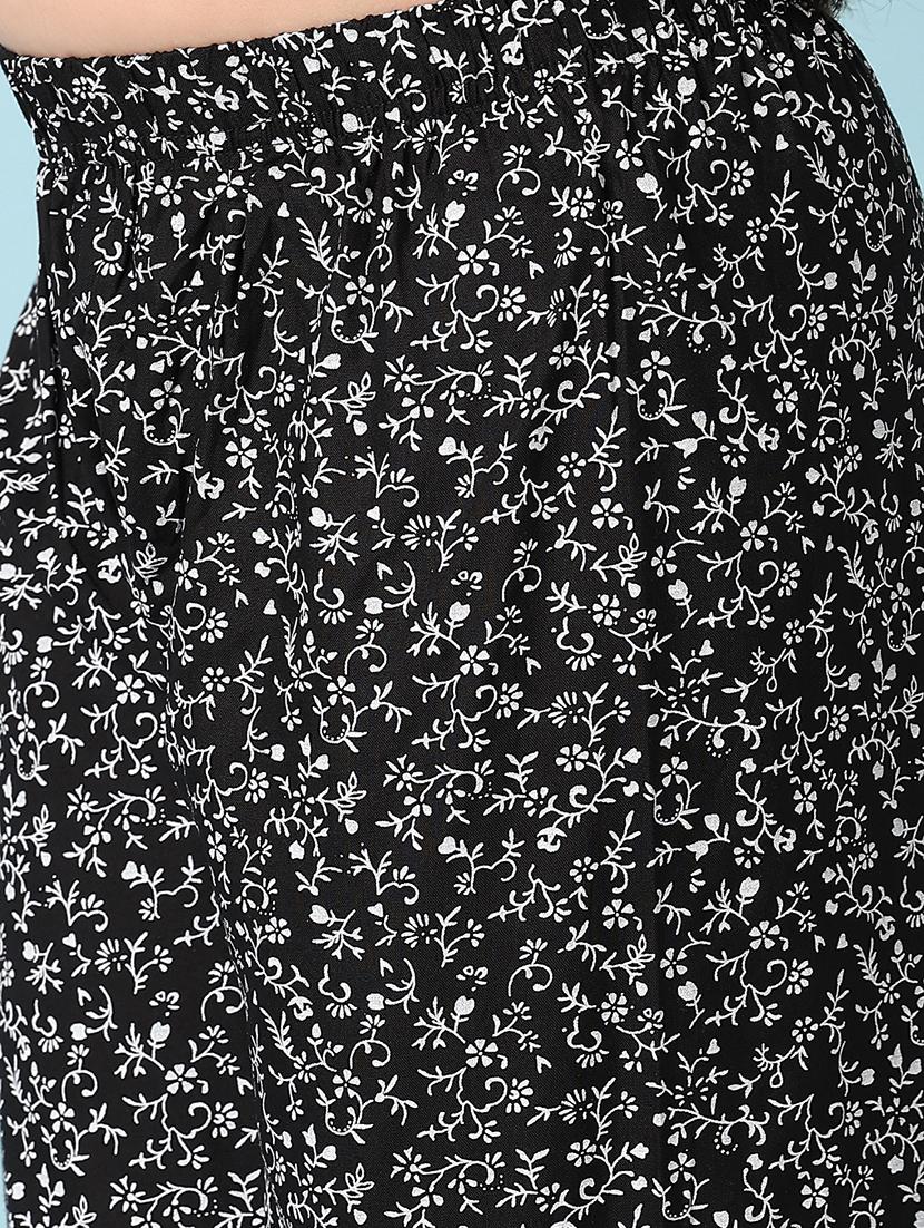 girls black printed palazzo - 21498766 - Standard Image - 5