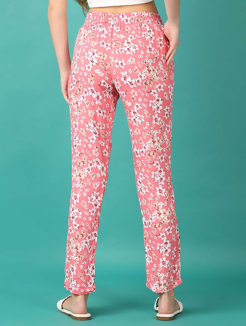 women pink floral printed pajama - 21498777 -  Standard Image - 3