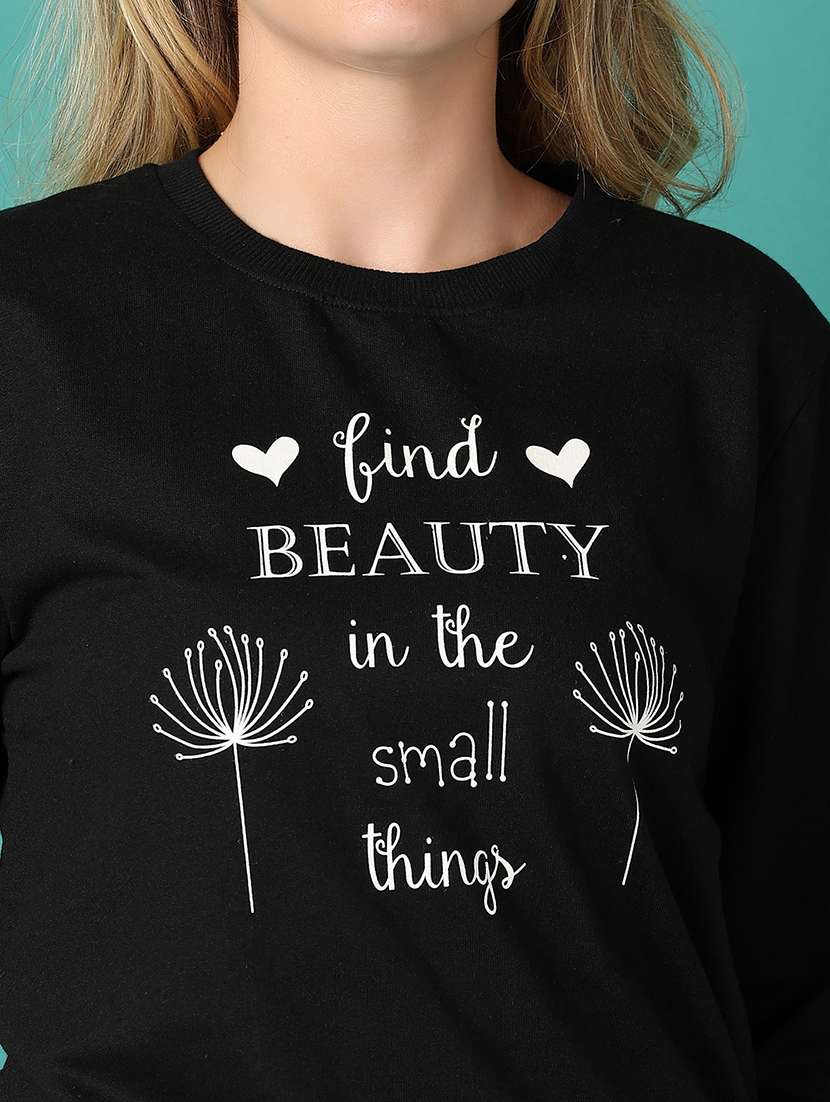 women front print long sleeve sweatshirt - 21498778 -  Standard Image - 5
