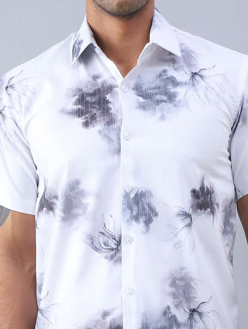 men printed short sleeve regular fit casual shirt - 21498881 -  Standard Image - 5