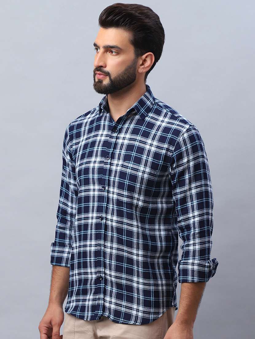 men checkered long sleeve regular fit casual shirt - 21498906 -  Standard Image - 3