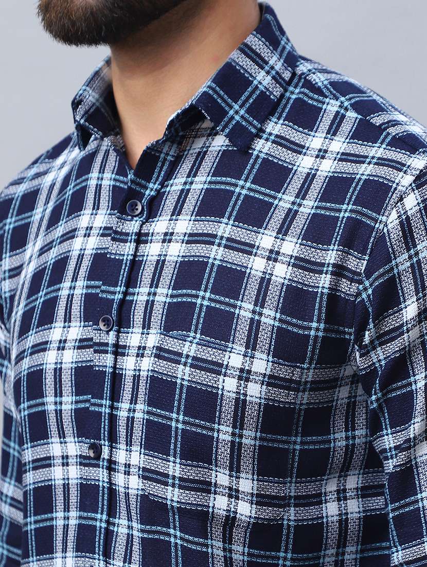 men checkered long sleeve regular fit casual shirt - 21498906 -  Standard Image - 5