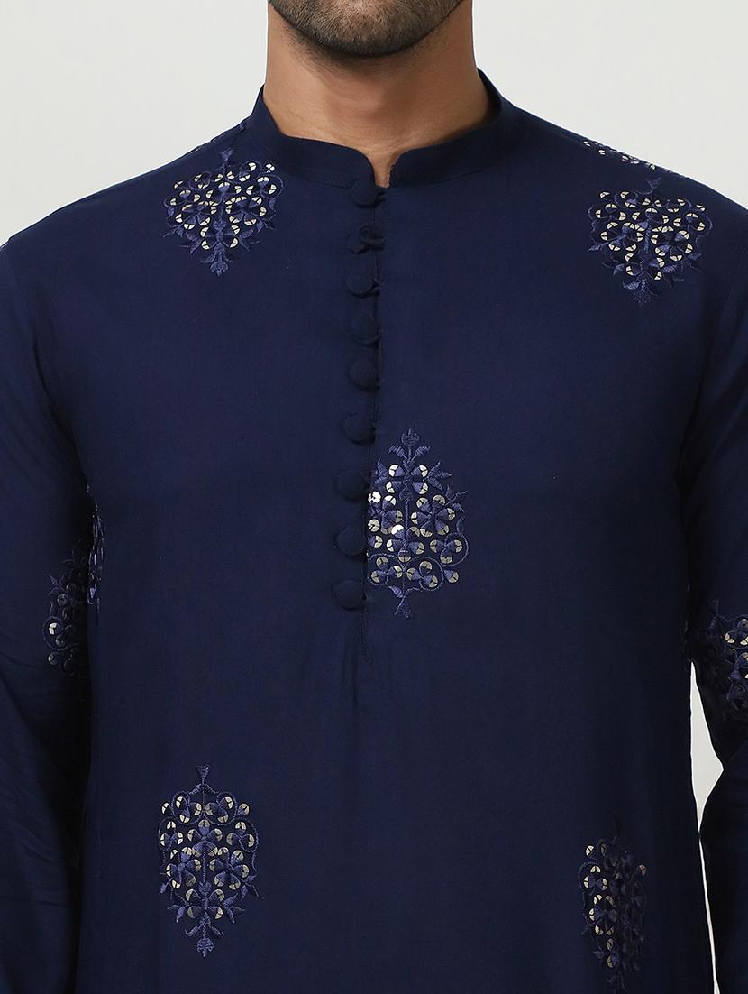 men embroidered kurta pyjama ethnic wear set - 21498967 - Standard Image - 5