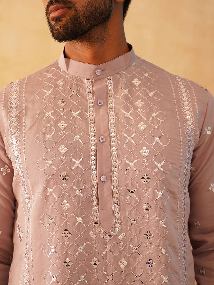 men embroidered kurta pyjama ethnic wear set - 21498985 -  Standard Image - 5