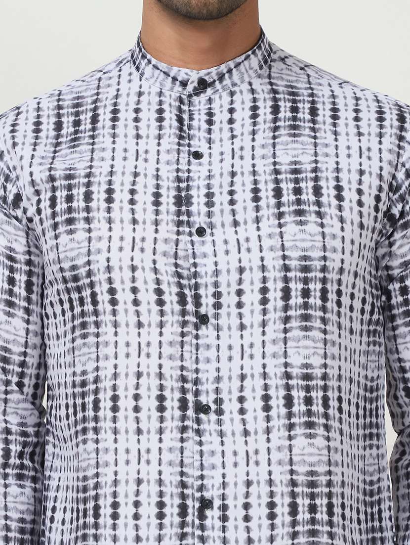 men nabdarin neck tie & dye kurta with trouser - 21498993 -  Standard Image - 5