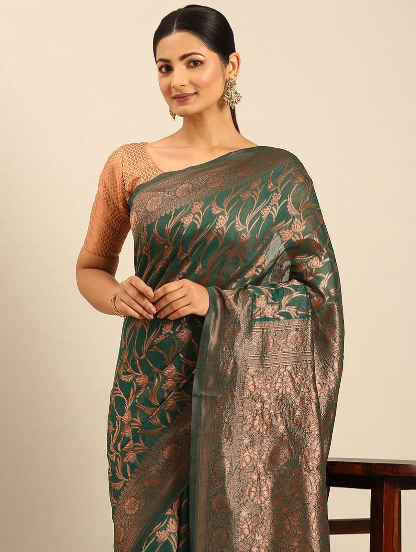 women self design banarasi saree with blouse - 21499986 - Standard Image - 3