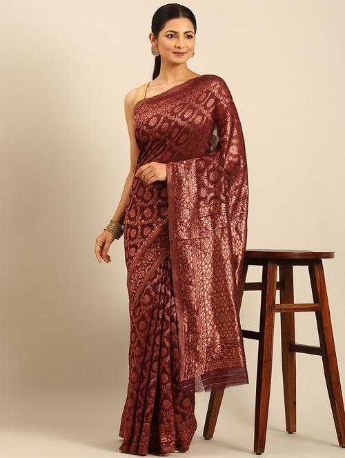 women self design banarasi saree with blouse - 21499993 -  Standard Image - 0