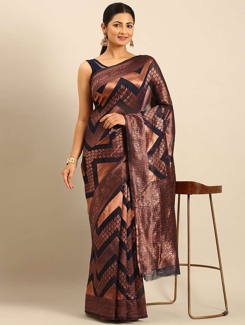 women self design banarasi saree with blouse - 21500002 - Zoom Image - 0