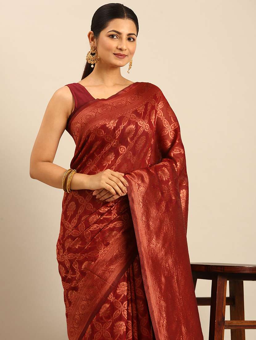women self design banarasi saree with blouse - 21500004 -  Standard Image - 3