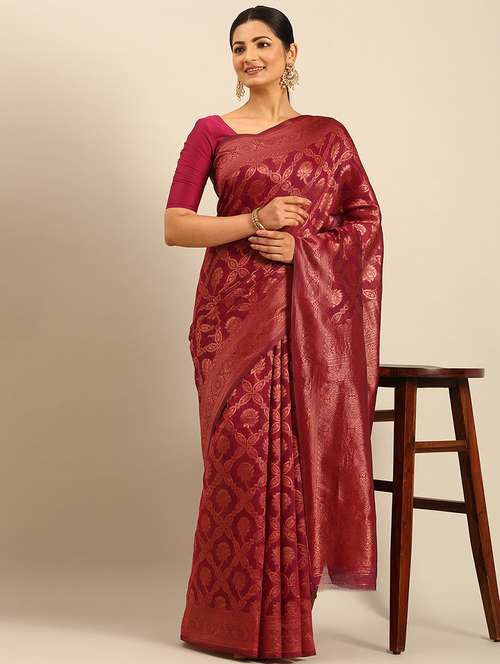 women self design banarasi saree with blouse - 21500005 -  Standard Image - 0