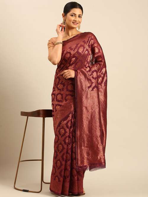 women self design banarasi saree with blouse - 21500007 - Standard Image - 0
