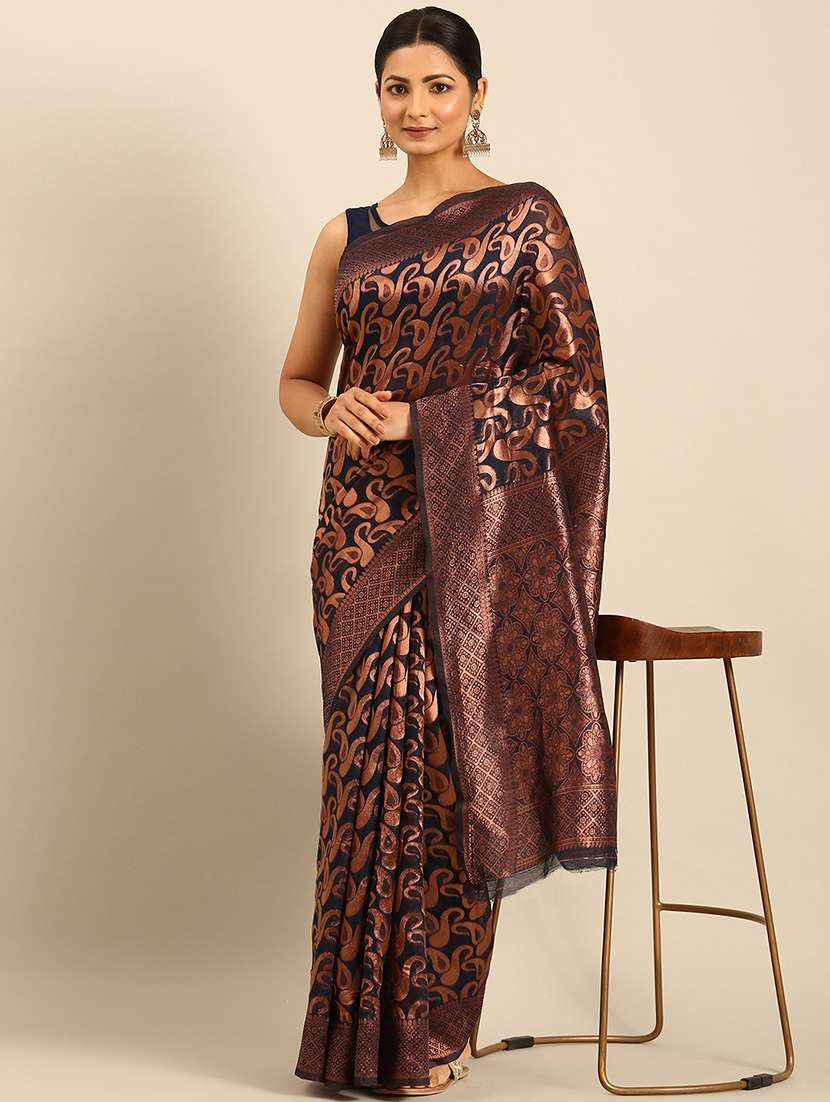 women self design banarasi saree with blouse - 21500009 -  Zoom Image - 0