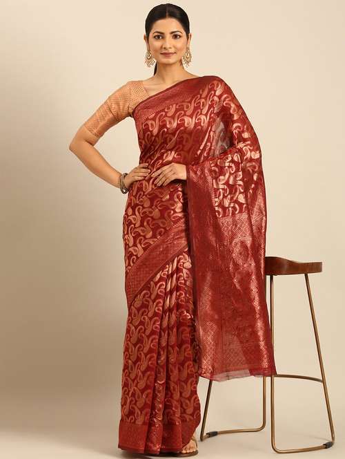 women self design banarasi saree with blouse - 21500012 - Standard Image - 0