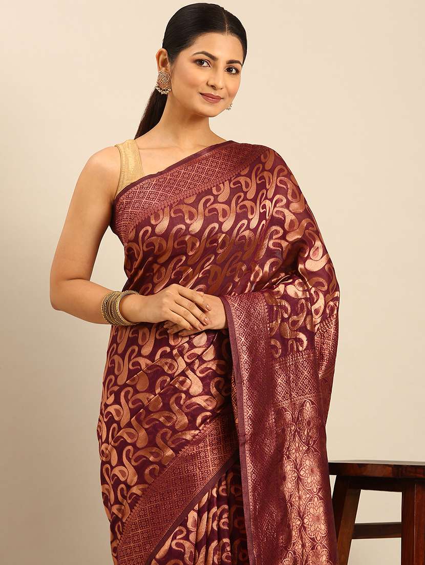 women self design banarasi saree with blouse - 21500013 -  Standard Image - 3